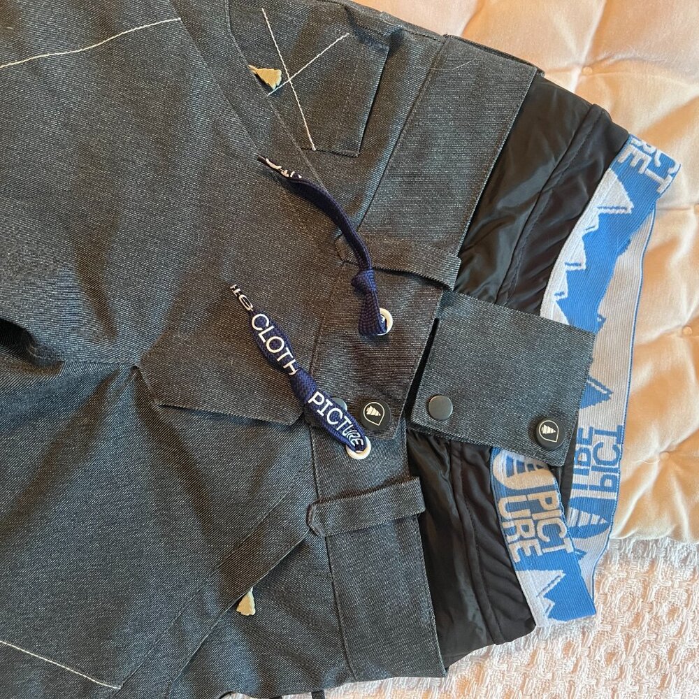 Picture Organic Demin/Chambray Colored Snowpants - Picture 4 of 9